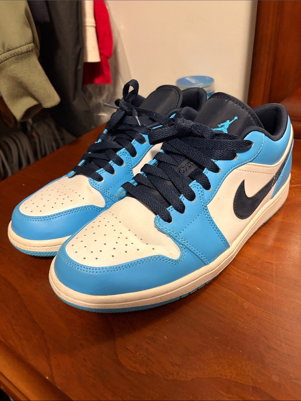 Nike Air Jordan Low Top Sneakers - Light Blue / White / Black